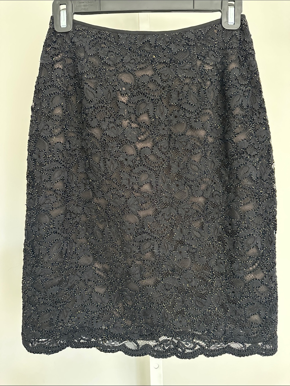 Emanuel Ungaro Vintage beaded semi sheer Pencil Skirt size 2